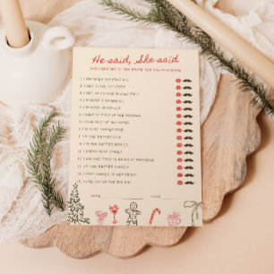 Christmas Doodle He said She said Card