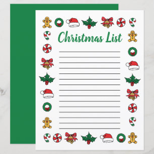 Christmas Doodles Kids Christmas List Template