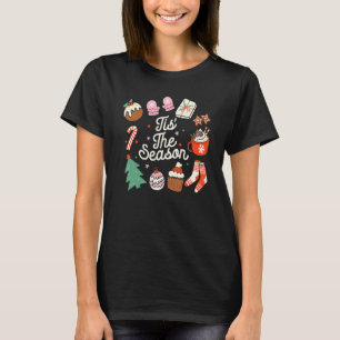 Christmas Doodles Tis' The Season Retro Holiday Co T-Shirt