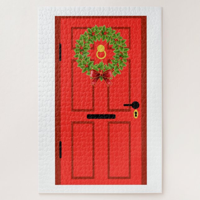 Christmas Door Jigsaw Puzzle (Vertical)