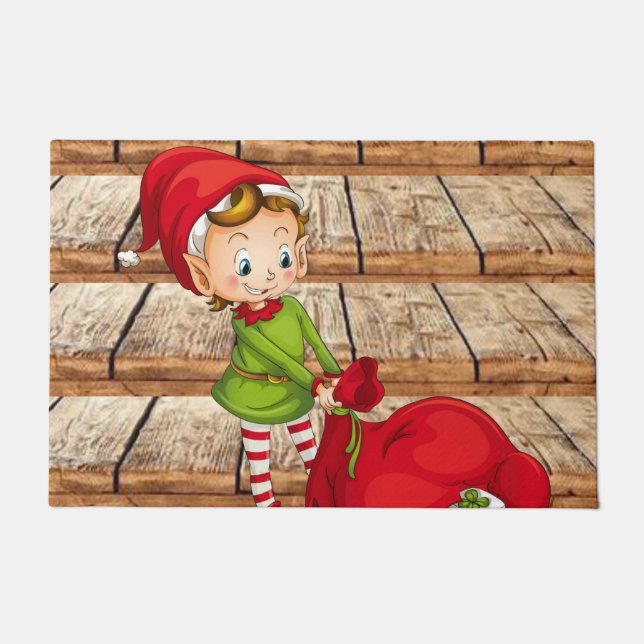 Christmas Door Mat, Elf Doormat (Front)