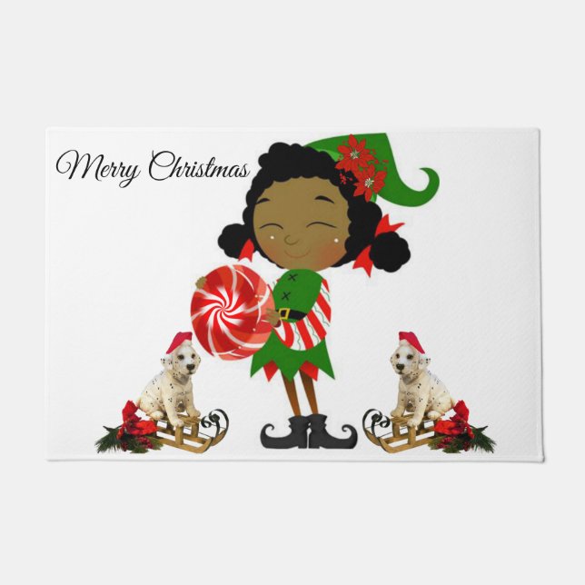Christmas Door Mat, Elf Doormat (Front)