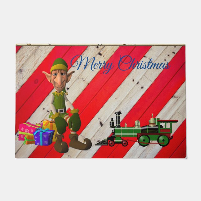 Christmas Door Mat, Elf Doormat (Front)
