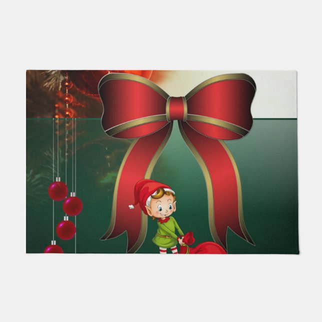 Christmas Door Mat, Elf Doormat (Front)