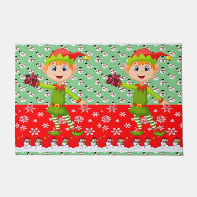 Christmas Door Mat, Elf Doormat (Front)