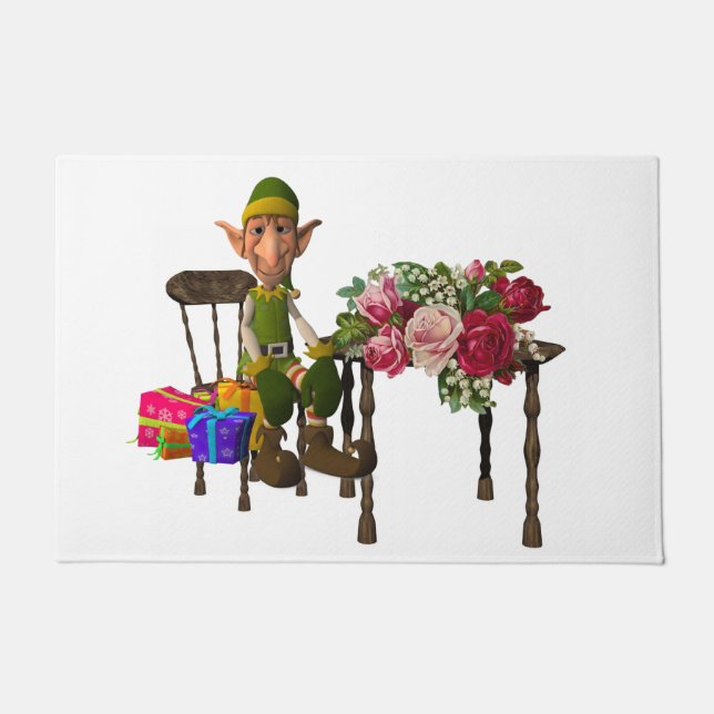 Christmas Door Mat, Elf Doormat (Front)