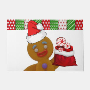 Christmas Door Mat, Gingerbread Man Doormat