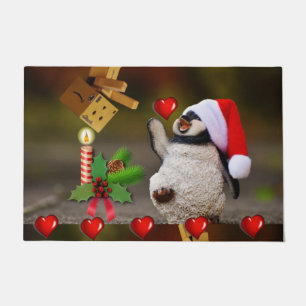 Christmas Door Mat, Penguin Doormat