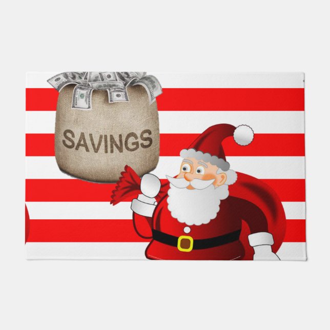 Christmas Door Mat, Santa Doormat (Front)
