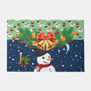 Christmas Door Mat, Snowman Doormat