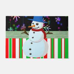 Christmas Door Mat, Snowman Doormat