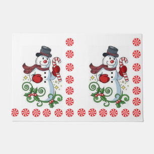 Christmas Door Mat, Snowman Doormat