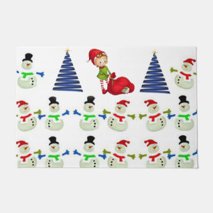 Christmas Door Mat, Snowman Doormat