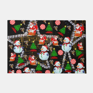 Christmas Door Mat, Snowman Doormat