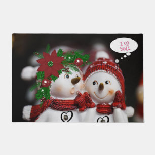 Christmas Door Mat, Snowman Doormat