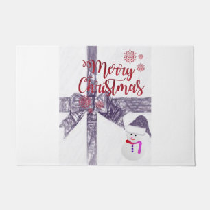 Christmas Door Mat, Snowman Doormat