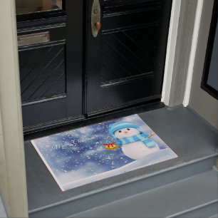 Christmas Door Mat, Snowman Doormat