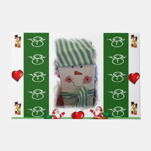 Christmas Door Mat, Snowman Doormat
