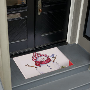 Christmas Door Mat, Snowman Doormat