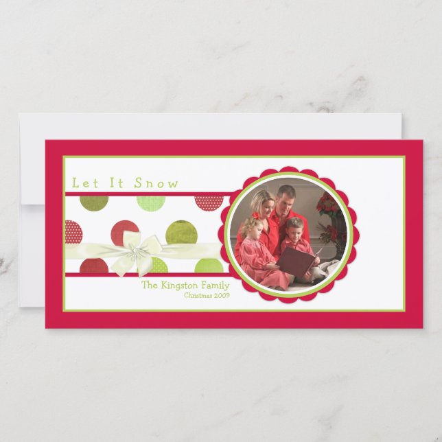 Christmas Dots Photo Cards (Front)