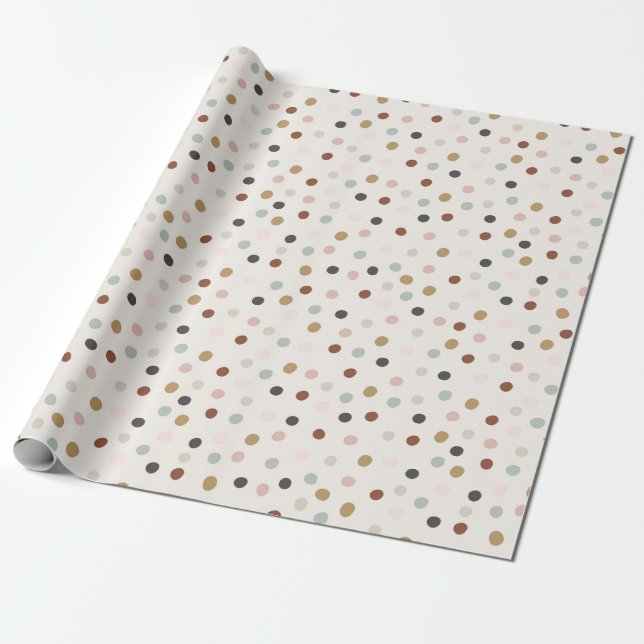Christmas dots wrapping paper (Unrolled)
