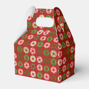 Christmas Doughnut Holiday Treat Pattern Favor Box