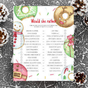 Christmas doughnuts baby shower Would she rather g