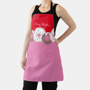 Christmas Doughnuts Sprinkles Bakery Merry Christ Apron