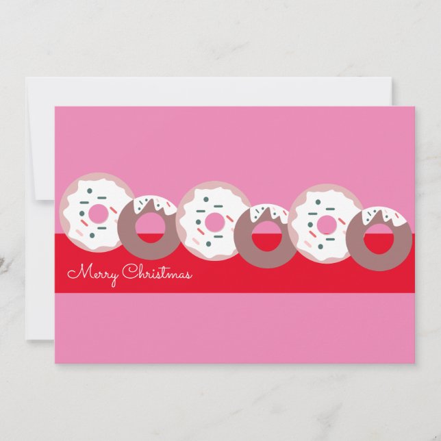 Christmas Doughnuts Sprinkles Bakery  Merry Christ Invitation (Front)