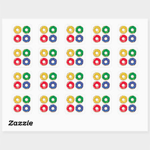 Christmas Doughnuts Square Sticker