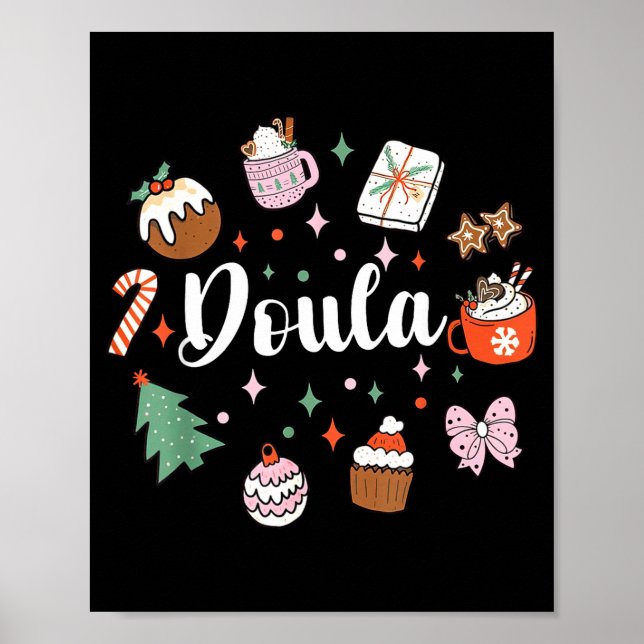 Christmas Doula Midwife Birth Worker Stpartum Xmas Poster (Front)