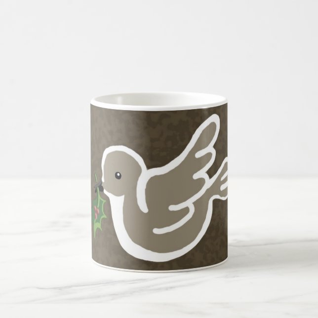 Christmas dove coffee mug (Center)