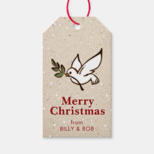 Christmas Dove Gift Tags