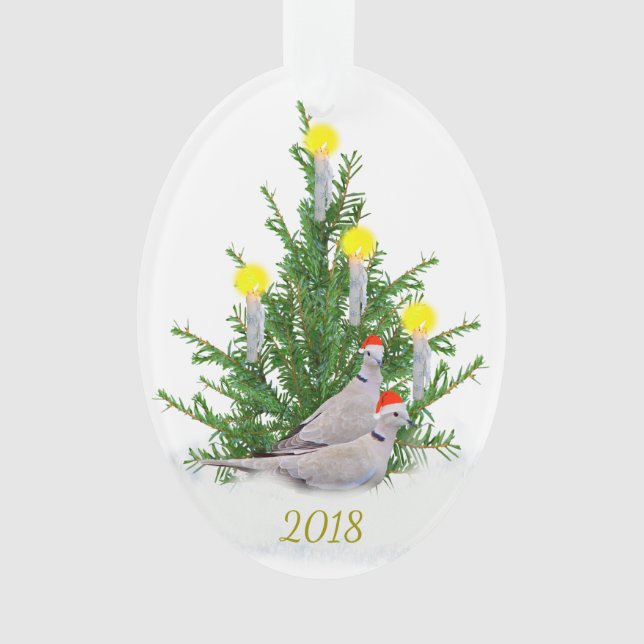 Christmas Doves Ornament (Front)