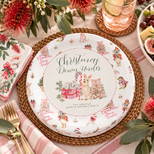 Christmas Down Under Personalized Party Plates