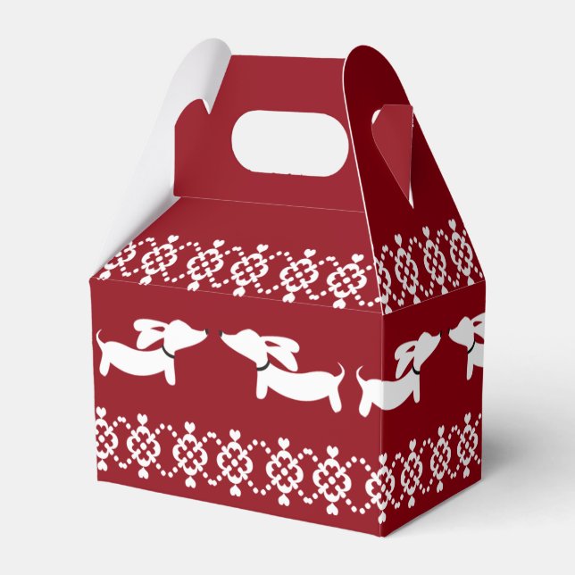 Christmas Doxie Gift Box Fair Isle Ugly Sweater (Front Side)
