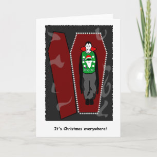 Christmas dracula card