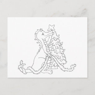 Christmas Dragon 2 Holiday Postcard