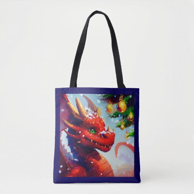 Christmas Dragon 2 Tote Bag (Front)