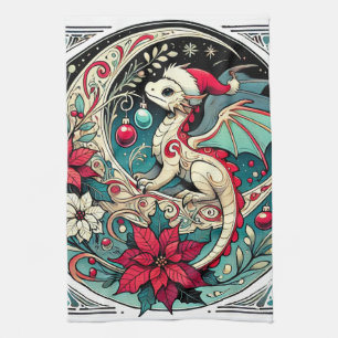 Christmas Dragon Kitchen Towel