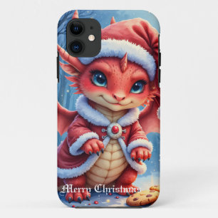 Christmas dragon, too cute to arrest,  iPhone 11 case
