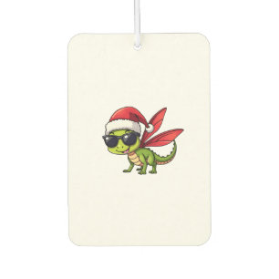 Christmas Dragonfly Santa Hat Funny Xmas Kids Air Freshener