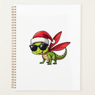 Christmas Dragonfly Santa Hat Funny Xmas Kids Planner