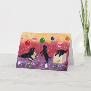 Christmas Dreaming Black Labrador Holiday Card