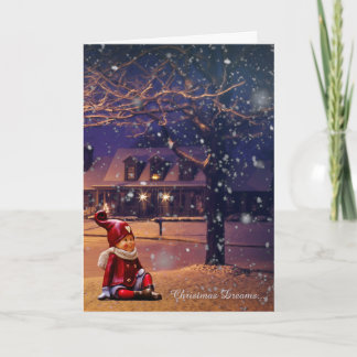 Christmas Dreams Elf Holiday Card