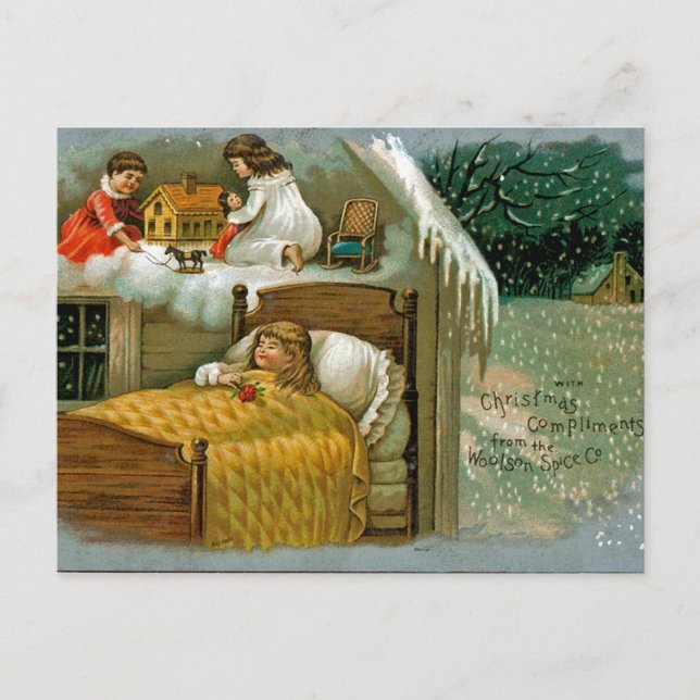 Christmas Dreams Holiday Postcard (Front)