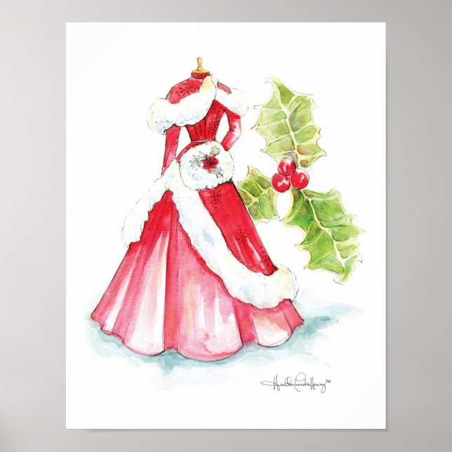 Christmas Dress 11x14 by Heather French Henry Poster (Front)