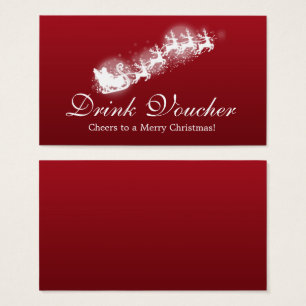 Christmas Drink Voucher Santa Red