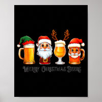 Christmas Drinking Merry Christmas Santa Beer 