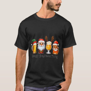 Christmas Drinking Merry Christmas Santa Beer T-Shirt